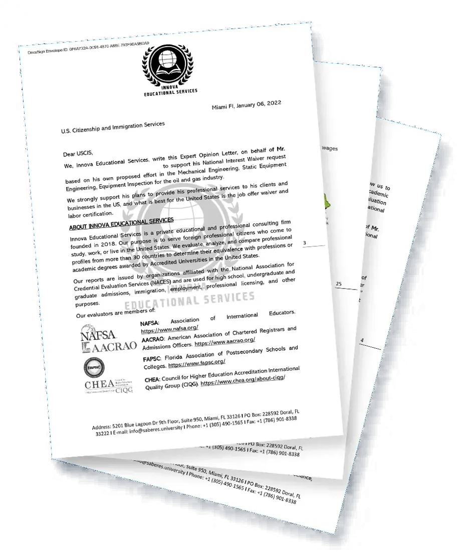 Sample: Expert opinion letter